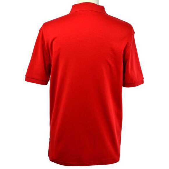 POLO RALPH LAUREN Classic Fit Shirt MEDIUM Red Short Sleeve Embroidered PONY - Picture 5 of 5